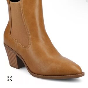 Journee Collection Tan Heeled Boots